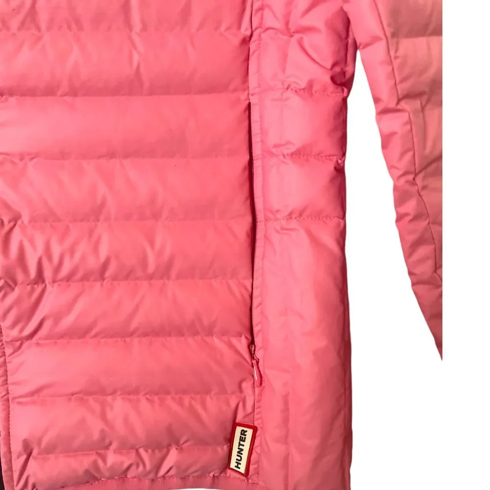 Hunter Pink Thin Down Layer Quilted Puffer‎ Jacket Coat S